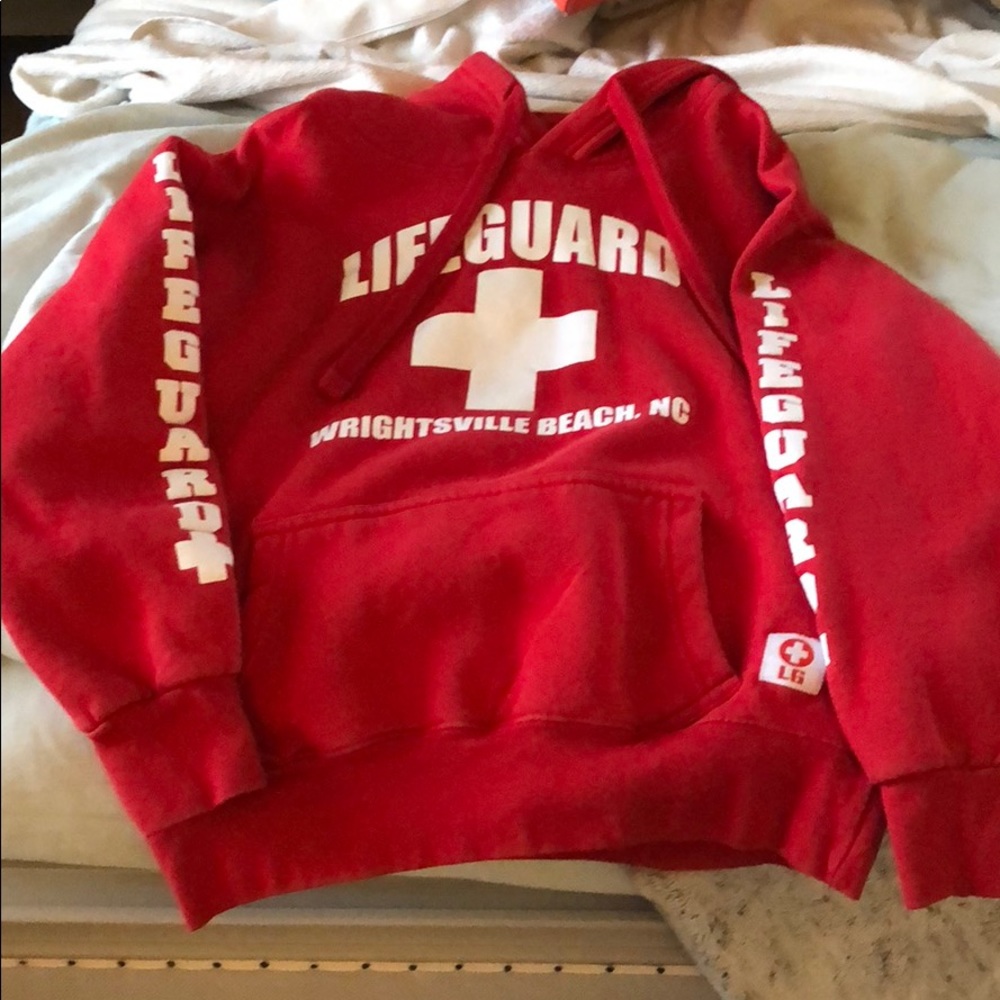 Red lifeguard Hoodie